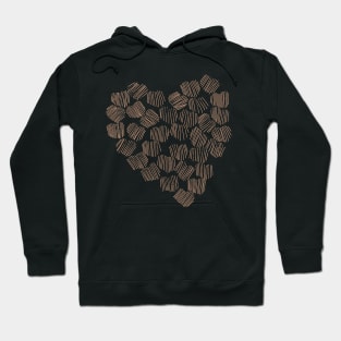 Peach Fuzz Valentine Heart Hoodie